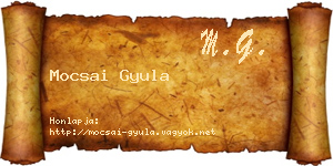 Mocsai Gyula névjegykártya