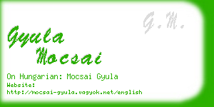 gyula mocsai business card